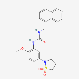 1-(5-(1,1-Dioxidoisothiazolidin-2-yl)-2-methoxyphenyl)-3-(naphthalen-1-ylmethyl)urea