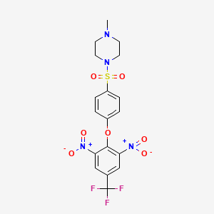 1-((4-(2,6-Dinitro-4-(trifluoromethyl)phenoxy)phenyl)sulfonyl)-4-methylpiperazine