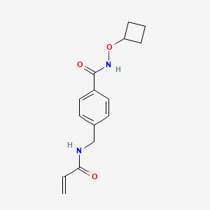 molecular formula C15H18N2O3 B2427254 N-Cyclobutyloxy-4-[(prop-2-enoylamino)methyl]benzamide CAS No. 2361693-21-0