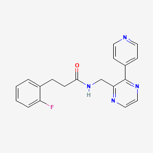 3-(2-fluorophenyl)-N-{[3-(pyridin-4-yl)pyrazin-2-yl]methyl}propanamide