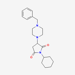 3-(4-Benzylpiperazin-1-yl)-1-cyclohexylpyrrolidine-2,5-dione