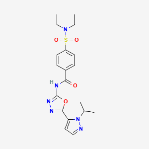 4-(diethylsulfamoyl)-N-{5-[1-(propan-2-yl)-1H-pyrazol-5-yl]-1,3,4-oxadiazol-2-yl}benzamide