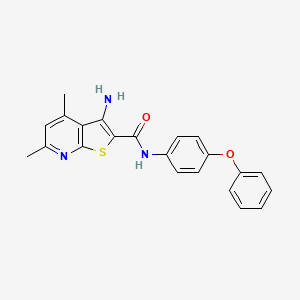 3-amino-4,6-dimethyl-N-(4-phenoxyphenyl)thieno[2,3-b]pyridine-2-carboxamide