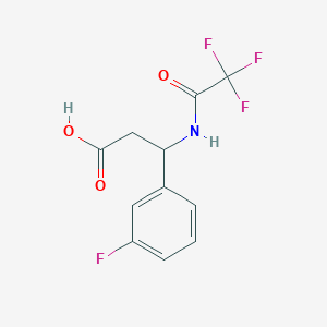 molecular formula C11H9F4NO3 B2427268 3-(3-fluorophenyl)-3-[(2,2,2-trifluoroacetyl)amino]propanoic Acid CAS No. 117291-14-2
