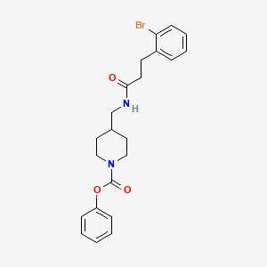 Phenyl 4-((3-(2-bromophenyl)propanamido)methyl)piperidine-1-carboxylate