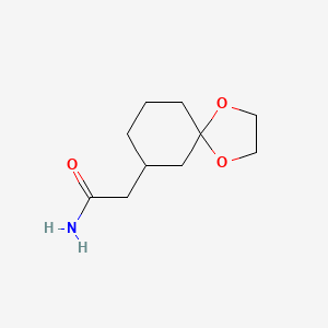 molecular formula C10H17NO3 B2427284 2-(1,4-Dioxaspiro[4.5]decan-7-yl)acetamide CAS No. 1374656-04-8