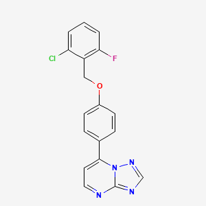 7-{4-[(2-Chloro-6-fluorobenzyl)oxy]phenyl}[1,2,4]triazolo[1,5-a]pyrimidine