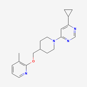 4-Cyclopropyl-6-(4-{[(3-methylpyridin-2-yl)oxy]methyl}piperidin-1-yl)pyrimidine
