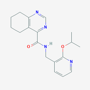 N-[(2-Propan-2-yloxypyridin-3-yl)methyl]-5,6,7,8-tetrahydroquinazoline-4-carboxamide