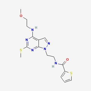 N-(2-(4-((2-methoxyethyl)amino)-6-(methylthio)-1H-pyrazolo[3,4-d]pyrimidin-1-yl)ethyl)thiophene-2-carboxamide