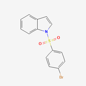 molecular formula C14H10BrNO2S B2427305 1-[(4-溴苯基)磺酰基]-1H-吲哚 CAS No. 170432-90-3