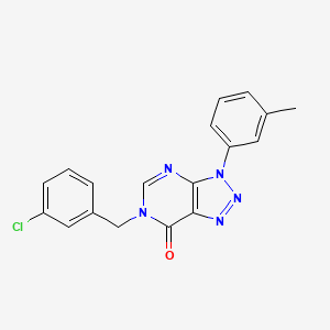 6-[(3-Chlorophenyl)methyl]-3-(3-methylphenyl)triazolo[4,5-d]pyrimidin-7-one