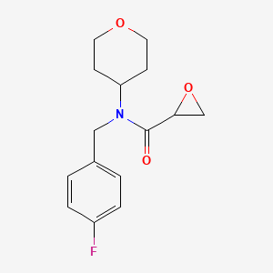 molecular formula C15H18FNO3 B2427321 N-[(4-Fluorophenyl)methyl]-N-(oxan-4-yl)oxirane-2-carboxamide CAS No. 2411268-45-4