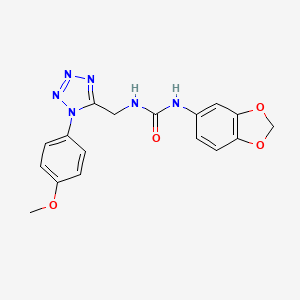 1-(benzo[d][1,3]dioxol-5-yl)-3-((1-(4-methoxyphenyl)-1H-tetrazol-5-yl)methyl)urea