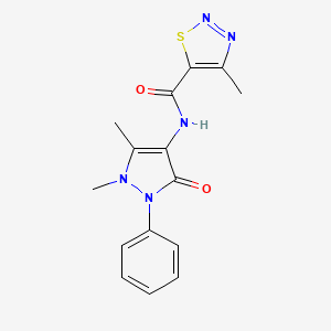 N-(1,5-dimethyl-3-oxo-2-phenylpyrazol-4-yl)-4-methylthiadiazole-5-carboxamide