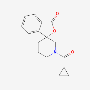 molecular formula C16H17NO3 B2427326 1'-(cyclopropanecarbonyl)-3H-spiro[isobenzofuran-1,3'-piperidin]-3-one CAS No. 1705701-96-7