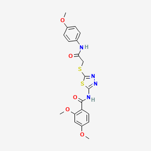 2,4-dimethoxy-N-[5-[2-(4-methoxyanilino)-2-oxoethyl]sulfanyl-1,3,4-thiadiazol-2-yl]benzamide