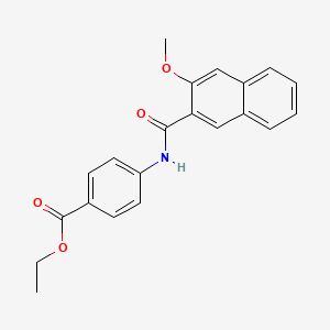 molecular formula C21H19NO4 B2427328 Ethyl 4-[(3-methoxynaphthalene-2-carbonyl)amino]benzoate CAS No. 325978-49-2