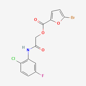 molecular formula C13H8BrClFNO4 B2427332 2-((2-氯-5-氟苯基)氨基)-2-氧代乙基 5-溴呋喃-2-羧酸酯 CAS No. 1794798-79-0