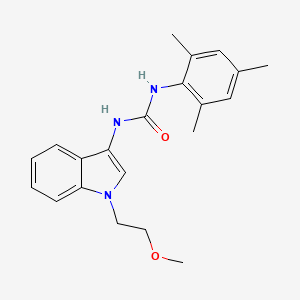 molecular formula C21H25N3O2 B2427336 1-mesityl-3-(1-(2-methoxyethyl)-1H-indol-3-yl)urea CAS No. 923096-36-0