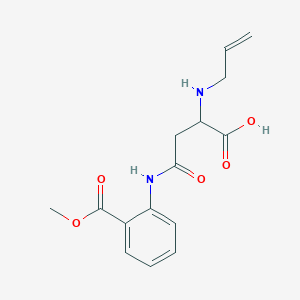 molecular formula C15H18N2O5 B2427350 2-(烯丙氨基)-4-((2-(甲氧羰基)苯基)氨基)-4-氧代丁酸 CAS No. 1048004-53-0