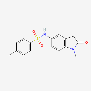 molecular formula C16H16N2O3S B2427351 4-methyl-N-(1-methyl-2-oxoindolin-5-yl)benzenesulfonamide CAS No. 42544-55-8