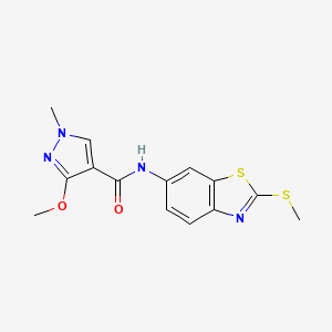 3-methoxy-1-methyl-N-(2-(methylthio)benzo[d]thiazol-6-yl)-1H-pyrazole-4-carboxamide