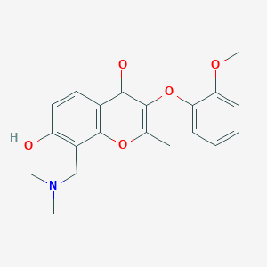 molecular formula C20H21NO5 B2427359 8-Dimethylaminomethyl-7-hydroxy-3-(2-methoxy-phenoxy)-2-methyl-chromen-4-one CAS No. 846063-03-4