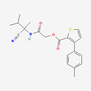 molecular formula C20H22N2O3S B2427362 [(1-Cyano-1,2-dimethylpropyl)carbamoyl]methyl 3-(4-methylphenyl)thiophene-2-carboxylate CAS No. 871667-56-0