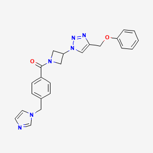 (4-((1H-imidazol-1-yl)methyl)phenyl)(3-(4-(phenoxymethyl)-1H-1,2,3-triazol-1-yl)azetidin-1-yl)methanone