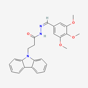 3-carbazol-9-yl-N-[(Z)-(3,4,5-trimethoxyphenyl)methylideneamino]propanamide