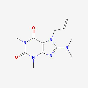 molecular formula C12H17N5O2 B2427374 8-(二甲氨基)-1,3-二甲基-7-丙-2-烯基嘌呤-2,6-二酮 CAS No. 377064-38-5