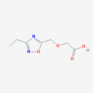 molecular formula C7H10N2O4 B2427381 2-[(3-Ethyl-1,2,4-oxadiazol-5-yl)methoxy]acetic acid CAS No. 1247423-16-0