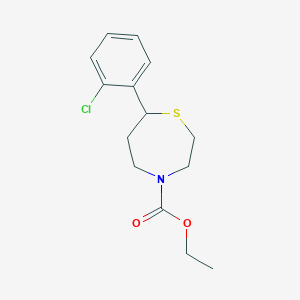 Ethyl 7-(2-chlorophenyl)-1,4-thiazepane-4-carboxylate