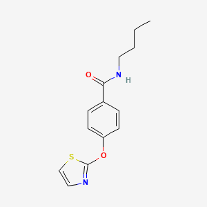 molecular formula C14H16N2O2S B2427394 N-butyl-4-(thiazol-2-yloxy)benzamide CAS No. 2034225-85-7