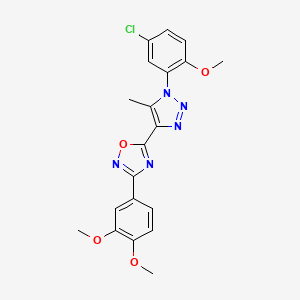 5-[1-(5-chloro-2-methoxyphenyl)-5-methyl-1H-1,2,3-triazol-4-yl]-3-(3,4-dimethoxyphenyl)-1,2,4-oxadiazole