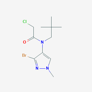 N-(3-Bromo-1-methylpyrazol-4-yl)-2-chloro-N-(2,2-dimethylpropyl)acetamide