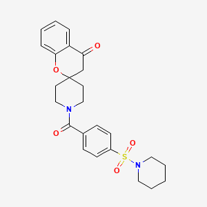 molecular formula C25H28N2O5S B2427412 1'-(4-(Piperidin-1-ylsulfonyl)benzoyl)spiro[chroman-2,4'-piperidin]-4-one CAS No. 887467-78-9