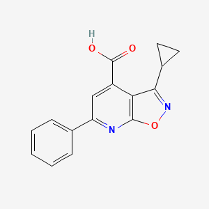 3-Cyclopropyl-6-phenyl-[1,2]oxazolo[5,4-b]pyridine-4-carboxylic acid
