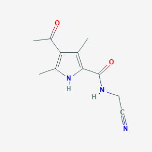 4-acetyl-N-(cyanomethyl)-3,5-dimethyl-1H-pyrrole-2-carboxamide