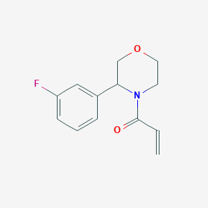 molecular formula C13H14FNO2 B2427422 1-[3-(3-Fluorophenyl)morpholin-4-yl]prop-2-en-1-one CAS No. 2196444-55-8