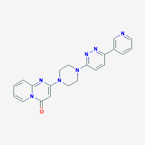 molecular formula C21H19N7O B2427432 2-[4-(6-Pyridin-3-ylpyridazin-3-yl)piperazin-1-yl]pyrido[1,2-a]pyrimidin-4-one CAS No. 2380187-55-1