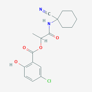molecular formula C17H19ClN2O4 B2427437 [1-[(1-Cyanocyclohexyl)amino]-1-oxopropan-2-yl] 5-chloro-2-hydroxybenzoate CAS No. 923260-06-4