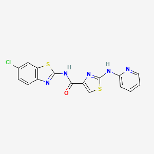 N-(6-chlorobenzo[d]thiazol-2-yl)-2-(pyridin-2-ylamino)thiazole-4-carboxamide