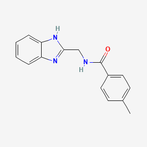 molecular formula C16H15N3O B2427448 N-(1H-苯并咪唑-2-基甲基)-4-甲基苯甲酰胺 CAS No. 448225-34-1