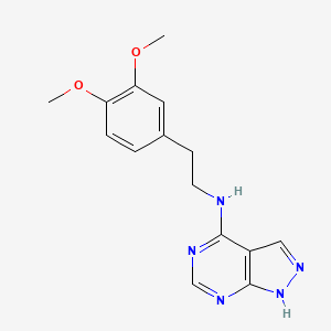 molecular formula C15H17N5O2 B2427450 N-[2-(3,4-二甲氧基苯基)乙基]-1H-吡唑并[3,4-d]嘧啶-4-胺 CAS No. 732270-08-5