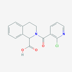 molecular formula C16H13ClN2O3 B2427463 2-(2-Chloropyridine-3-carbonyl)-3,4-dihydro-1H-isoquinoline-1-carboxylic acid CAS No. 1573972-05-0