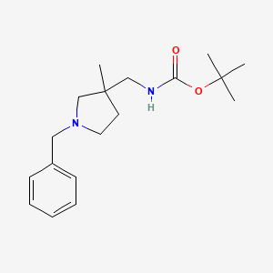 molecular formula C18H28N2O2 B2427465 tert-butyl N-[(1-benzyl-3-methylpyrrolidin-3-yl)methyl]carbamate CAS No. 872716-54-6