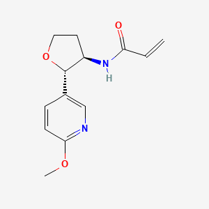 molecular formula C13H16N2O3 B2427471 N-[(2S,3R)-2-(6-Methoxypyridin-3-YL)oxolan-3-YL]prop-2-enamide CAS No. 2128694-22-2