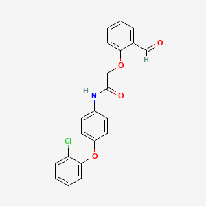 molecular formula C21H16ClNO4 B2427474 N-[4-(2-氯苯氧基)苯基]-2-(2-甲酰基苯氧基)乙酰胺 CAS No. 1030177-28-6